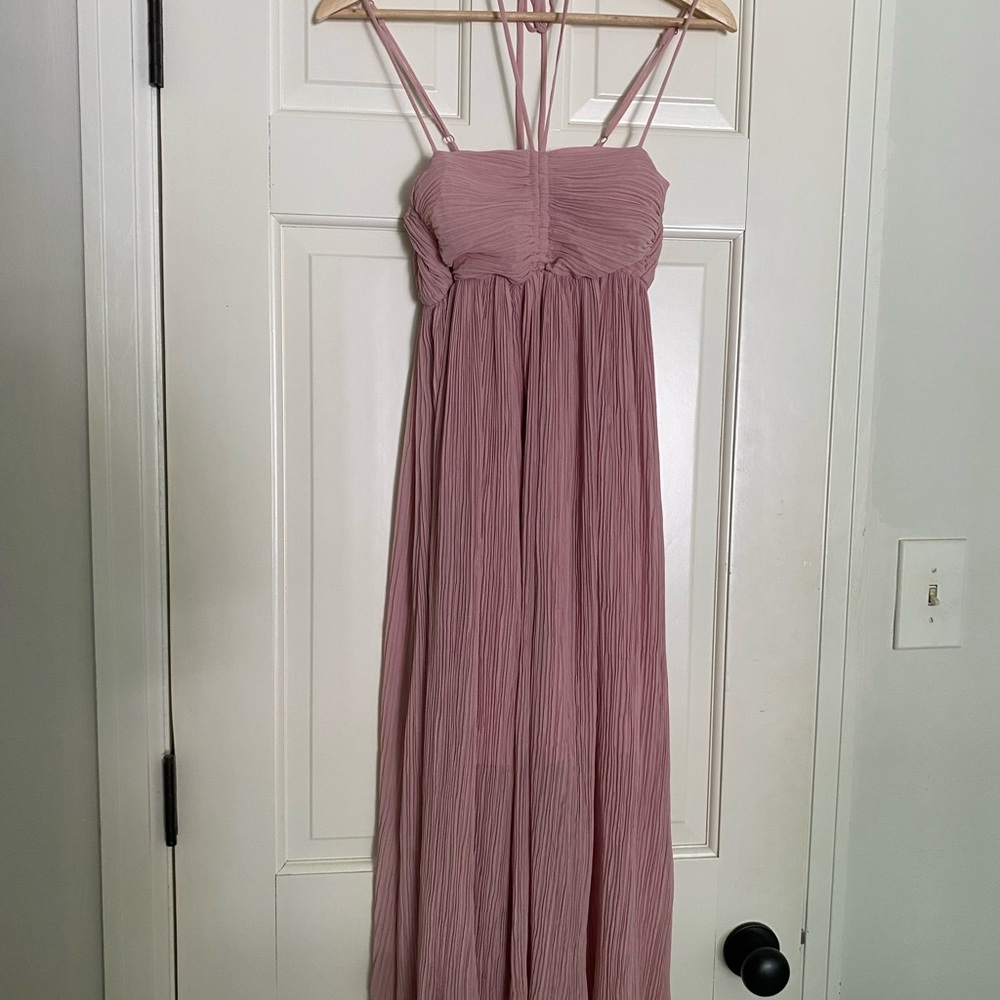 Elegant Pink Maxi Dress